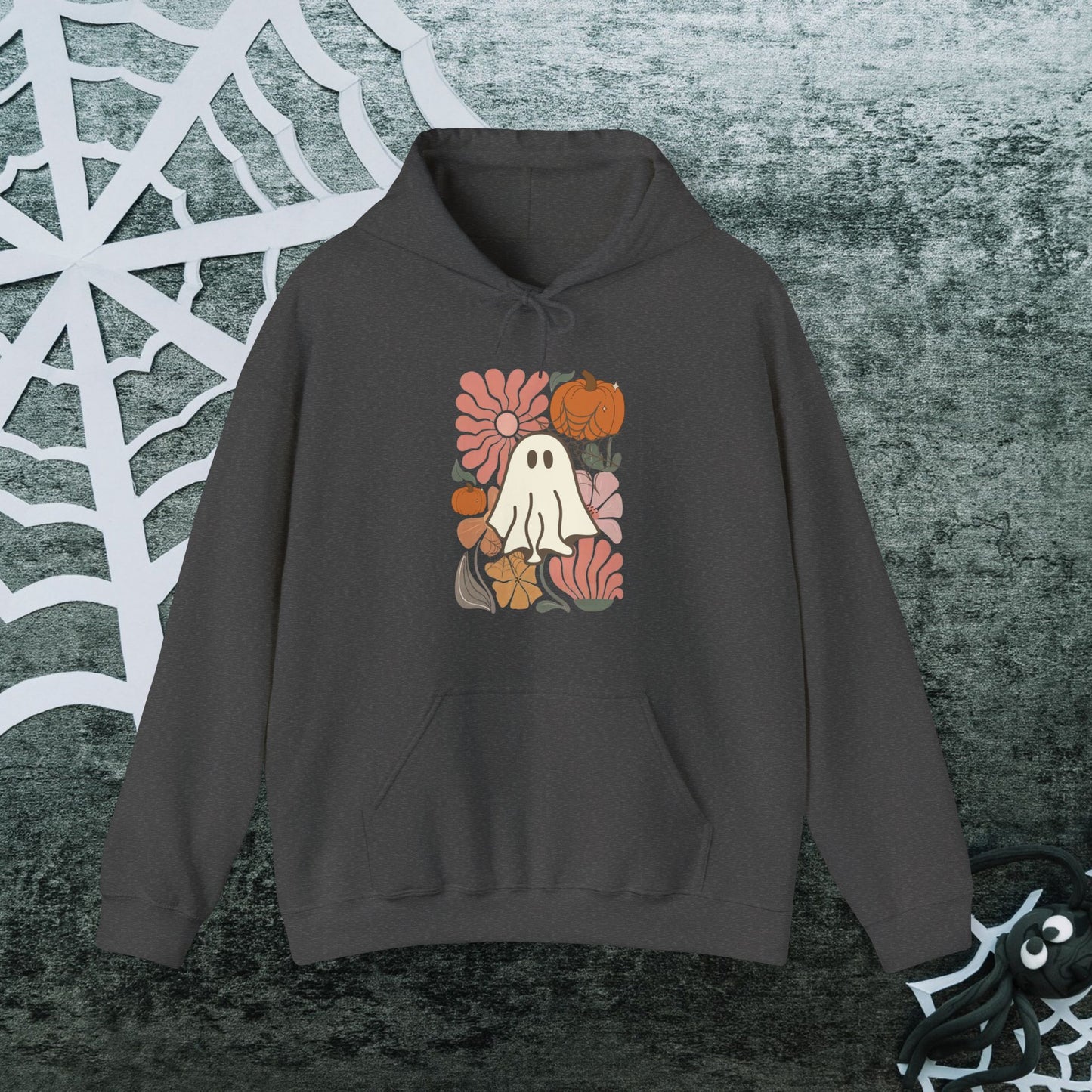 Ghost Flower Hoodie - Cute Retro Style Unisex Sweatshirt