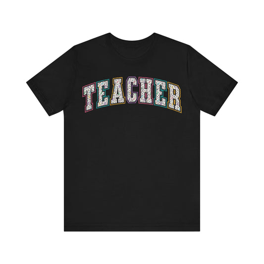 Teacher Easter Bunny Leopard Retro