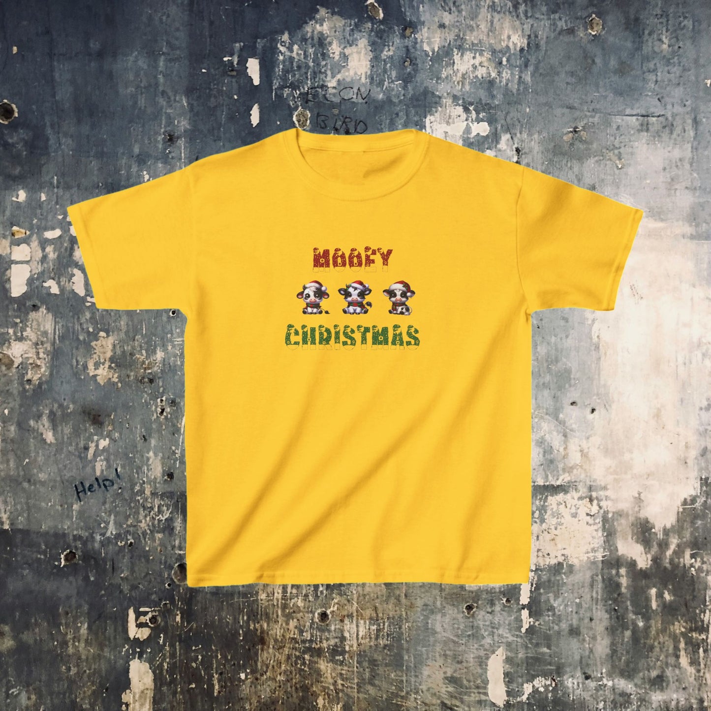 Kids T-Shirt- Mooey Christmas