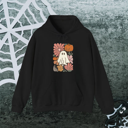 Ghost Flower Hoodie - Cute Retro Style Unisex Sweatshirt