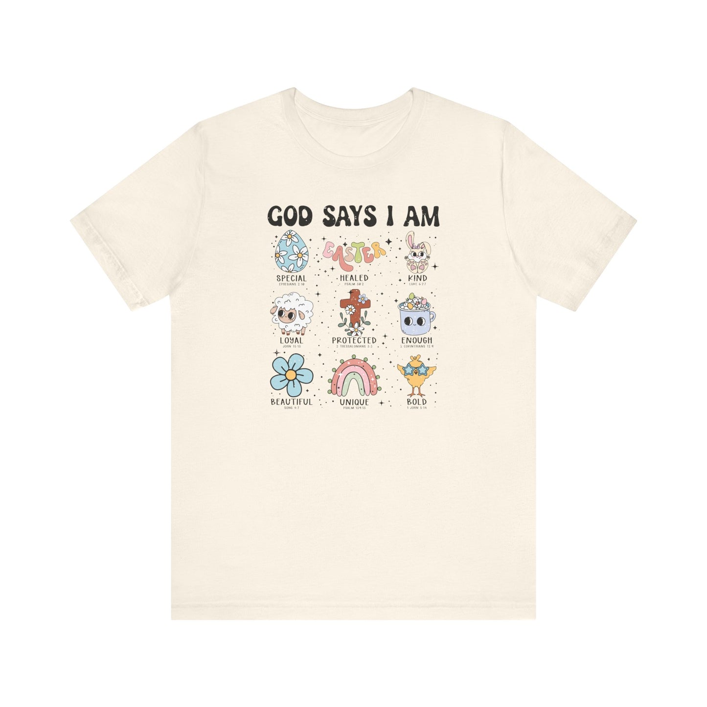 God Says I Am Easter- Retro - Distressed