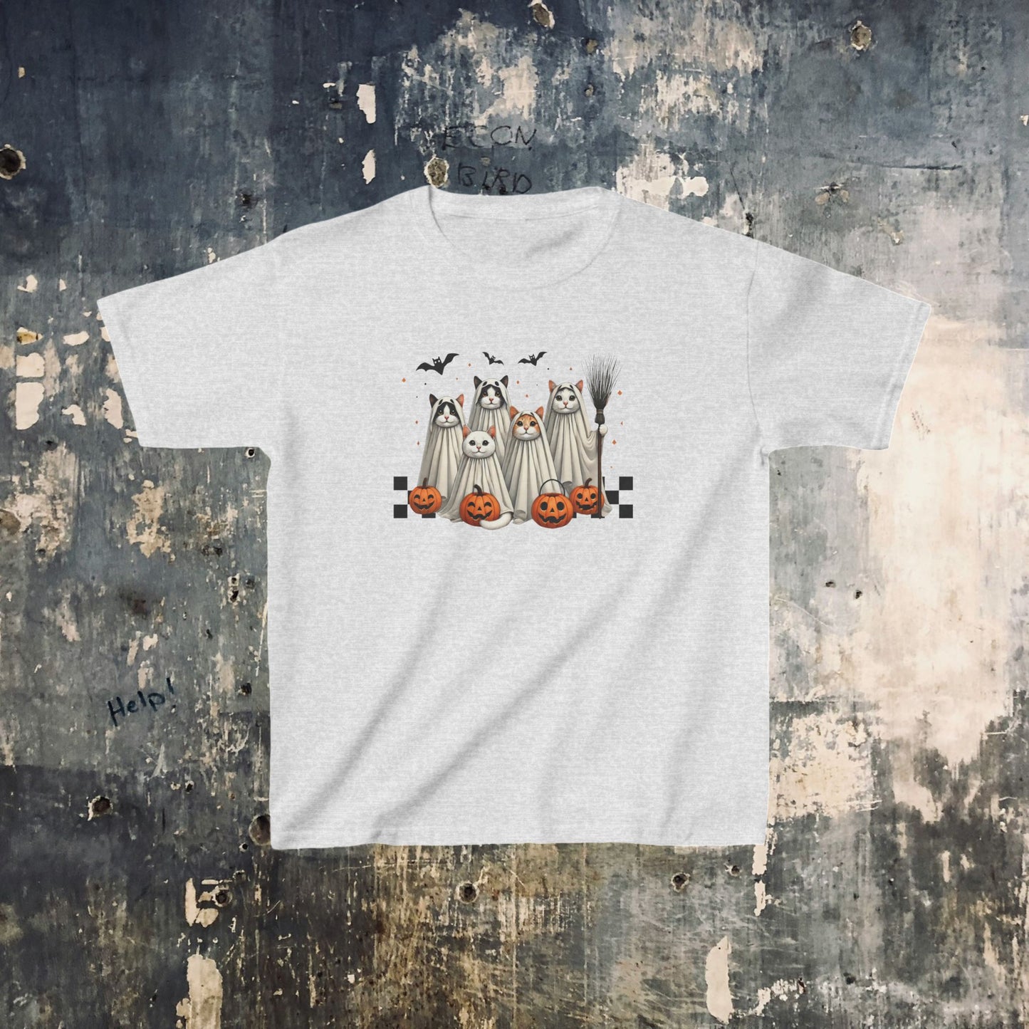 Kids T-Shirt Ghost Cats