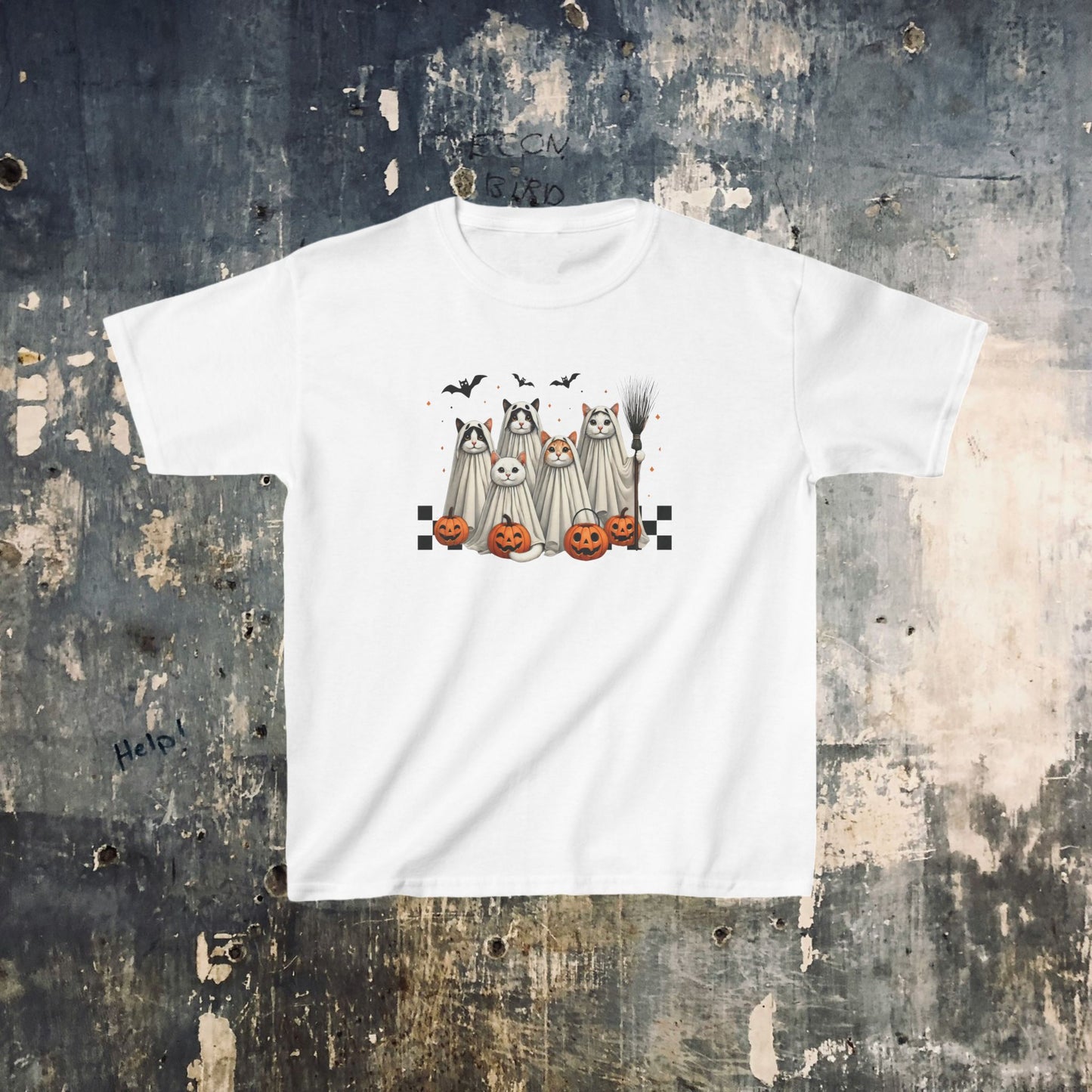 Kids T-Shirt Ghost Cats