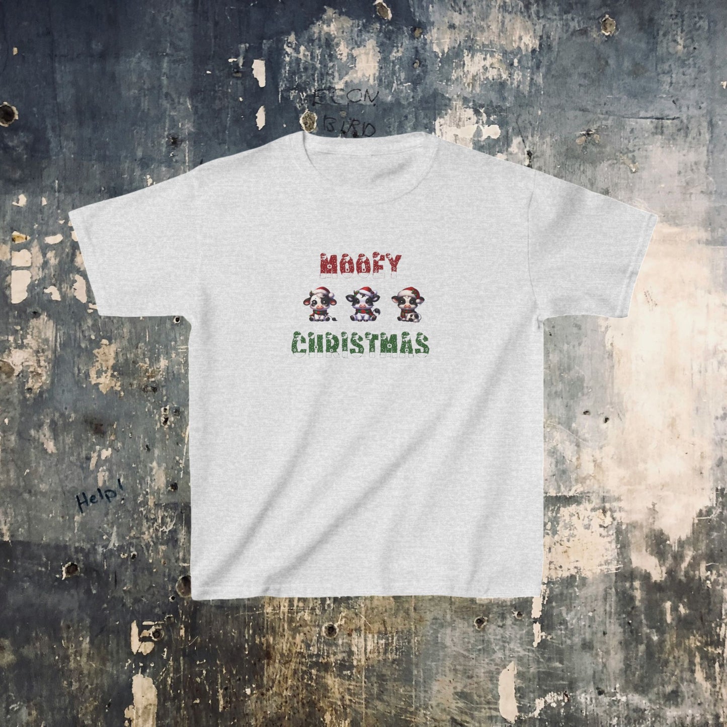 Kids T-Shirt- Mooey Christmas