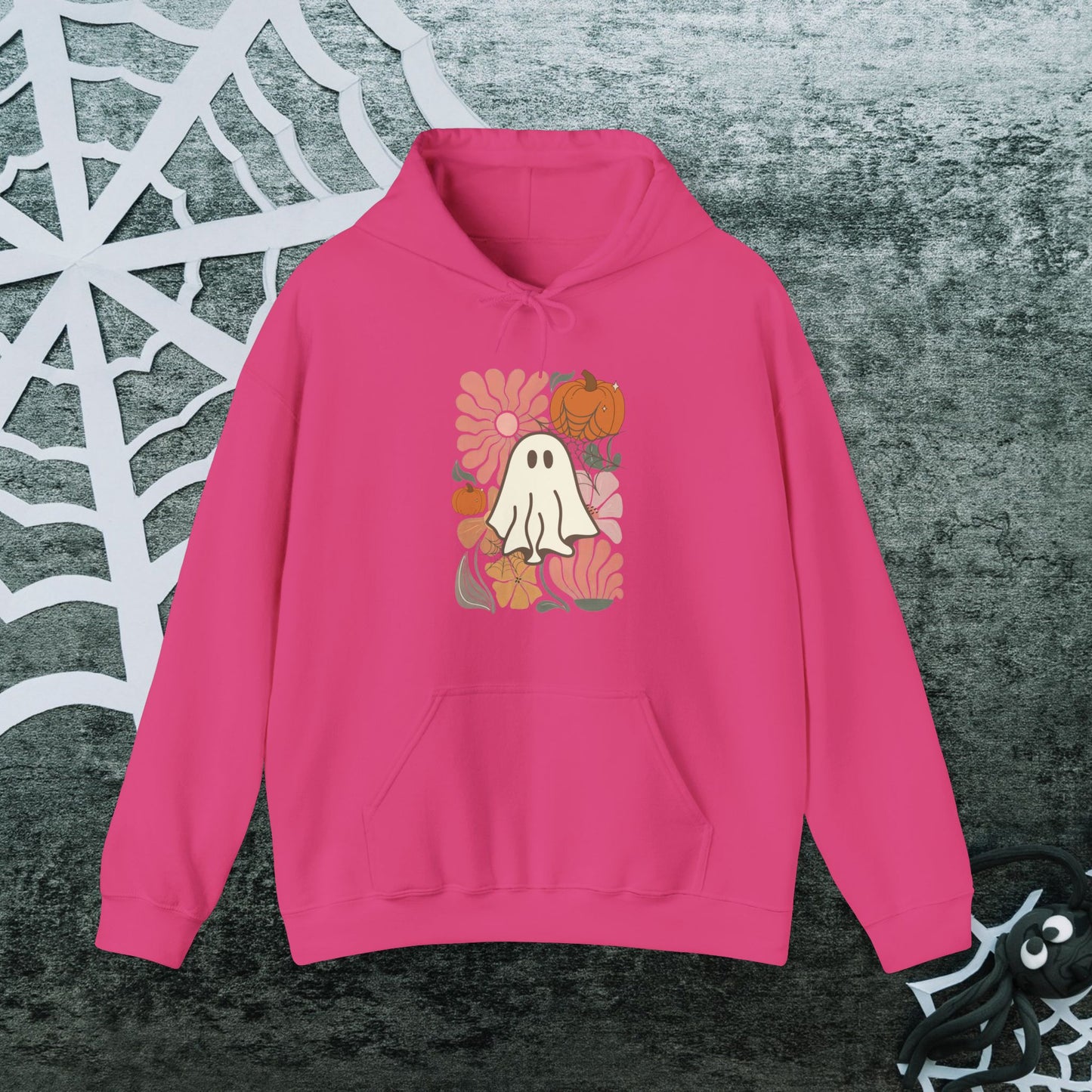 Ghost Flower Hoodie - Cute Retro Style Unisex Sweatshirt