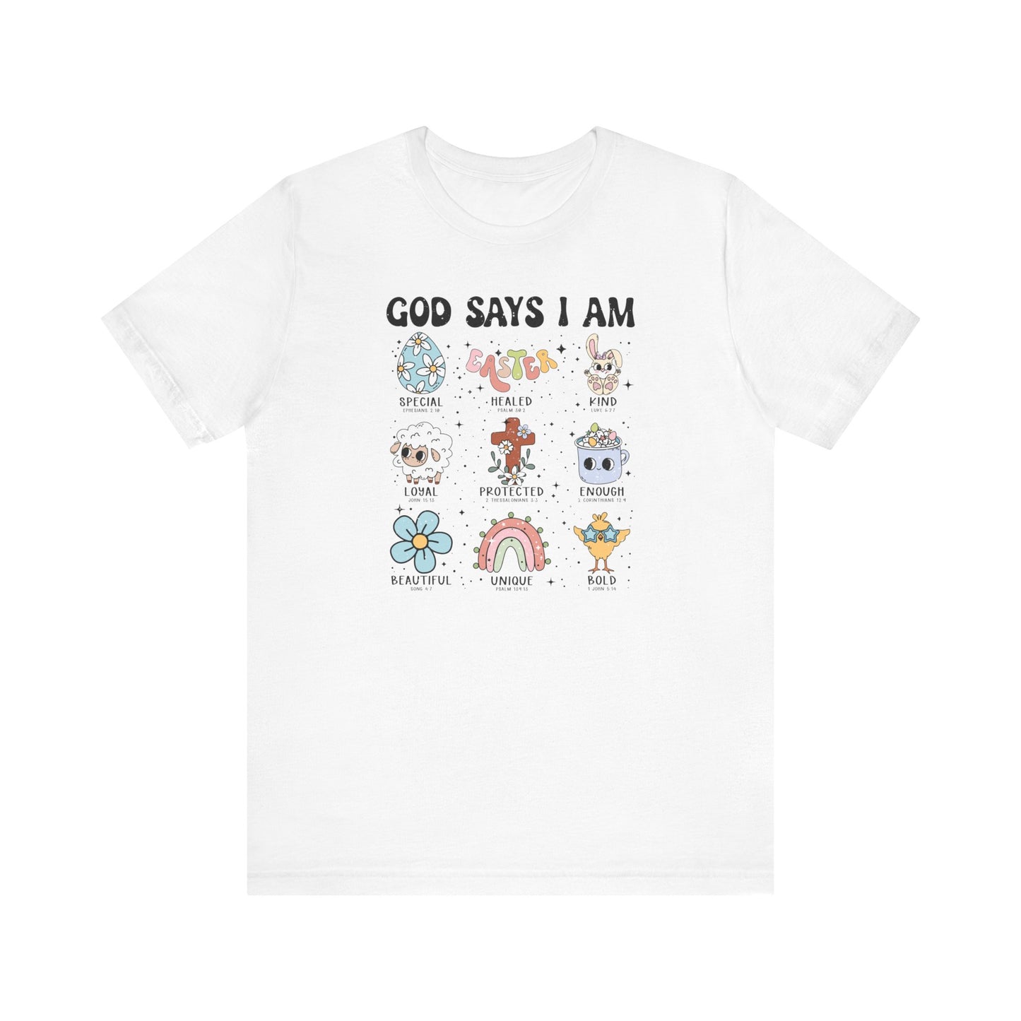 God Says I Am Easter- Retro - Distressed