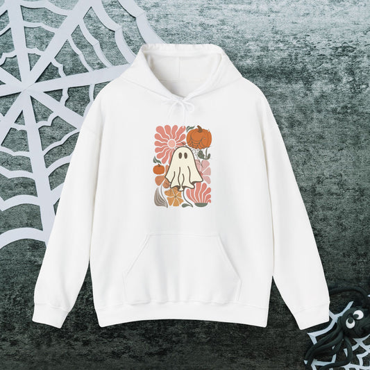 Ghost Flower Hoodie - Cute Retro Style Unisex Sweatshirt