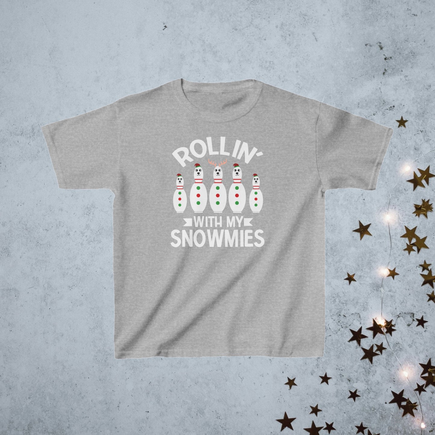 Kids T-Shirt- Rollin With My Snowmies