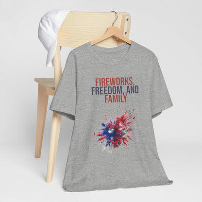 Fireworks, Freedom and Family T-Shirt #1