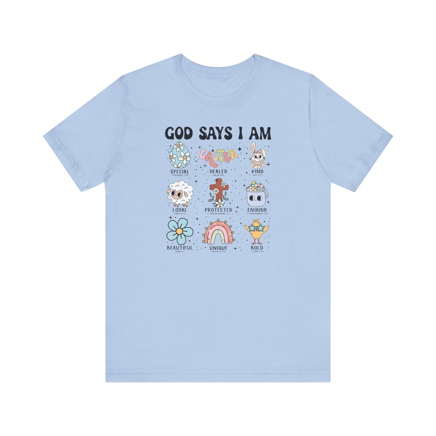 God Says I Am Easter- Retro - Distressed