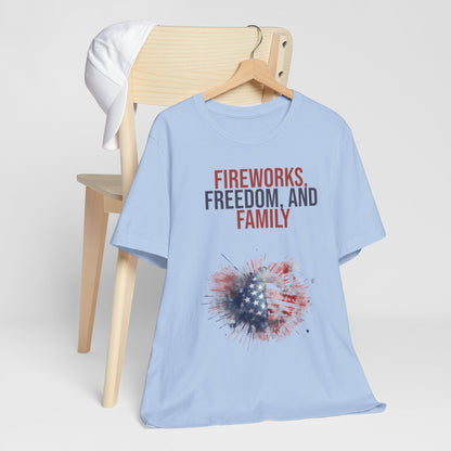 Fireworks, Freedom and Family T-Shirt #2