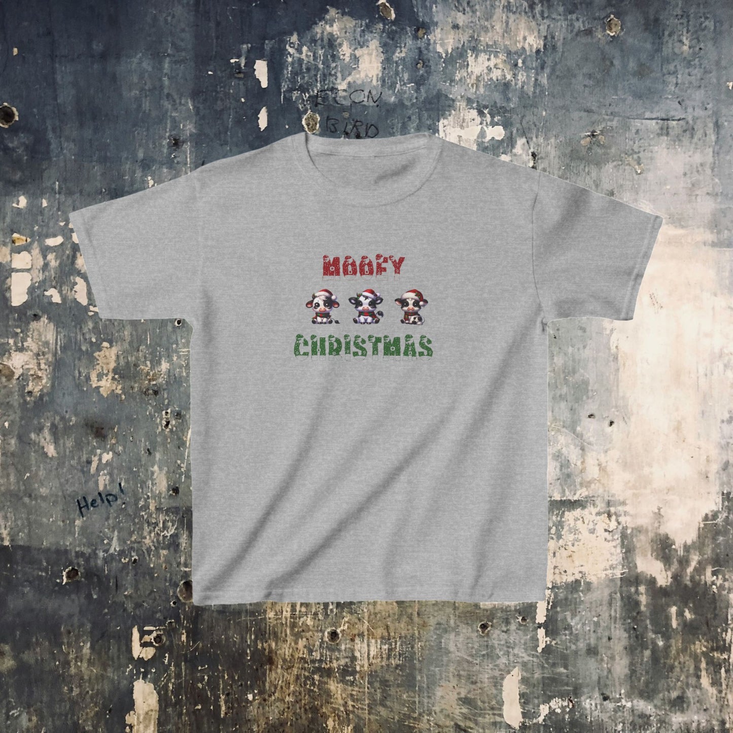 Kids T-Shirt- Mooey Christmas