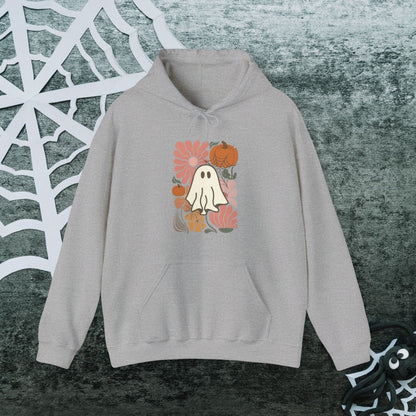 Ghost Flower Hoodie - Cute Retro Style Unisex Sweatshirt