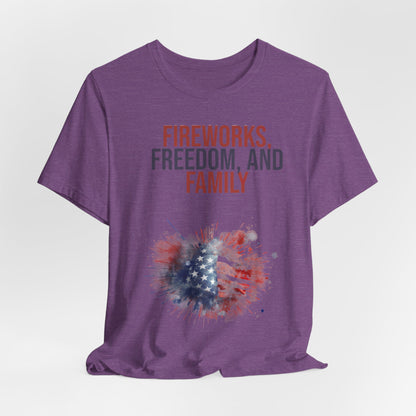 Fireworks, Freedom and Family T-Shirt #2