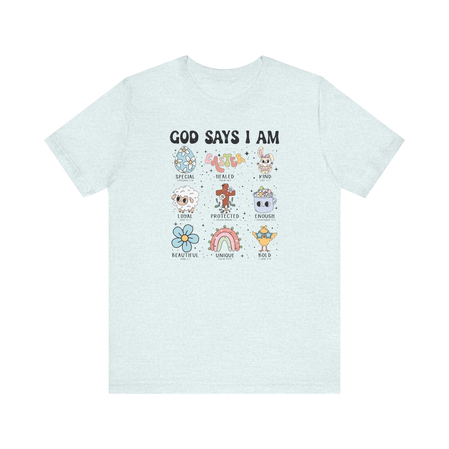 God Says I Am Easter- Retro - Distressed